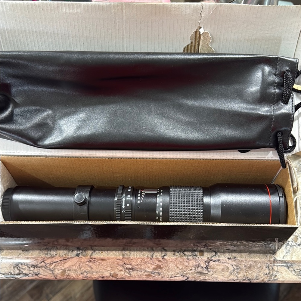 Black Telephoto Camera Lens, 5mm F/8.0 Multi Coated
